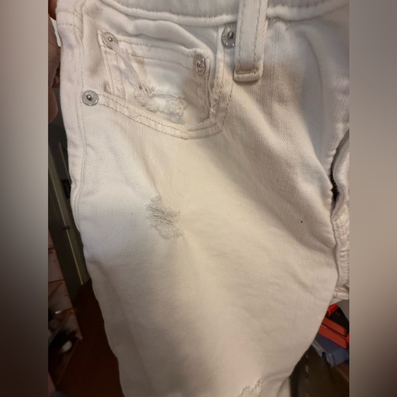 American Eagle Outfitters Cream Ripped Jeans - Picture 11 of 15